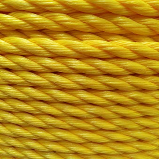 100% PP Raw Material 8/12 Strand Yellow Polypropylene Rope