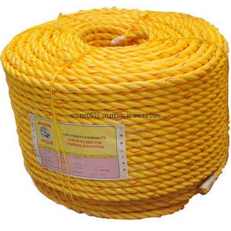 3-Strand Yellow Polypropylene Rope for Fishing and Marine