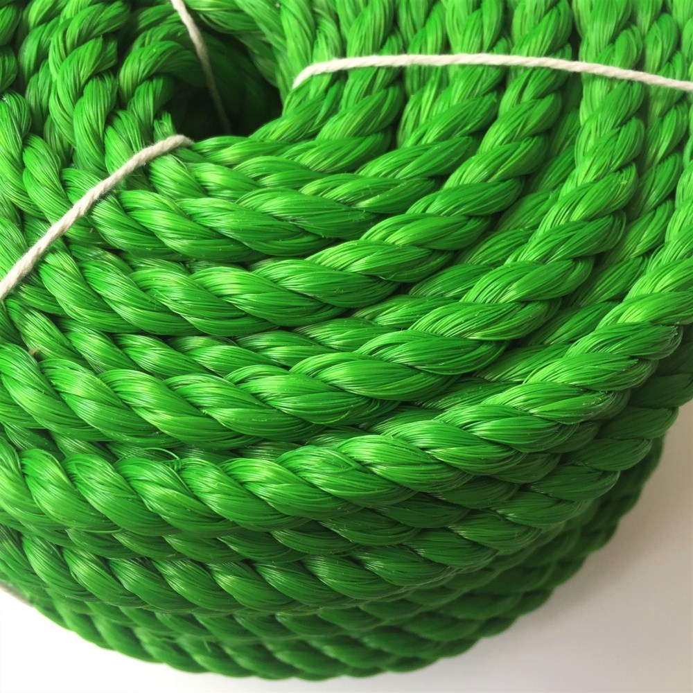 8mmx50m Green Twisted Polypropylene Rope Floating PP Rope Boat Rope Sailing Camping Secure Line
