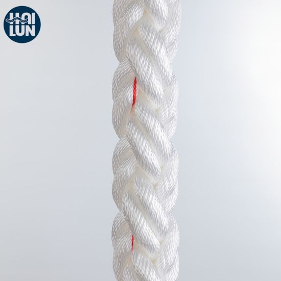 White PP Multifilament Double Braided Mooring Rope