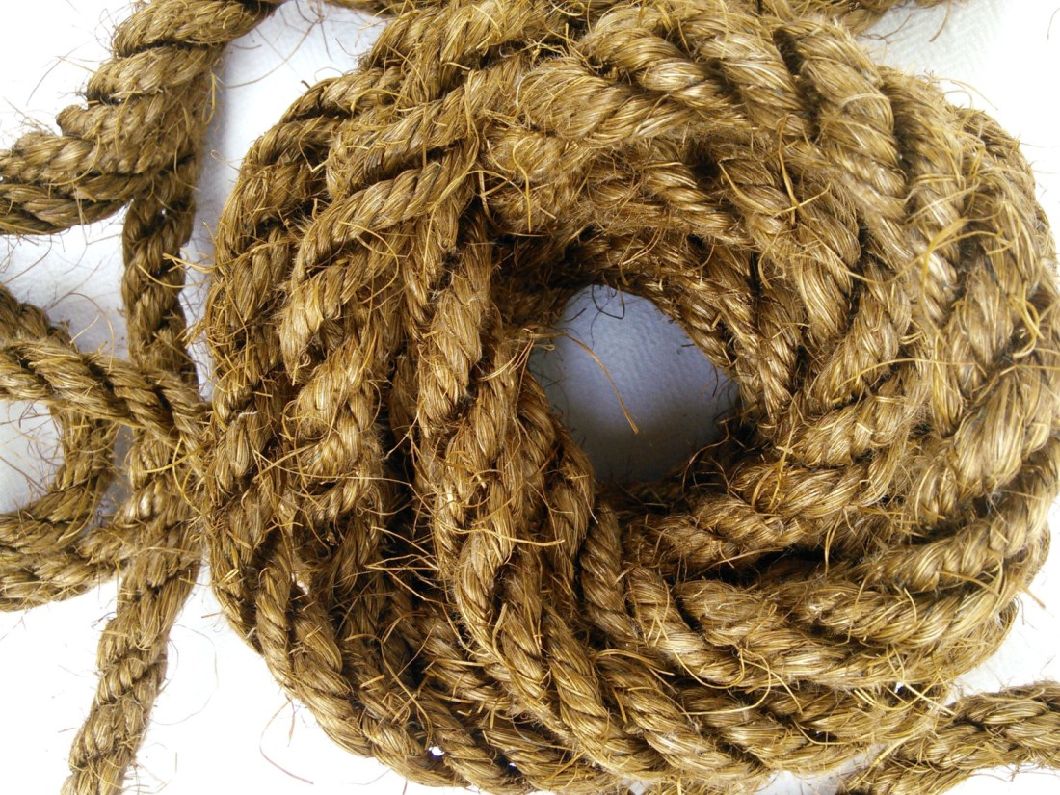 50′ (15 m) Brown Sisal Rope, 1/4" or 3/8" or 1/2" (6 mm, 10 mm or 12 mm