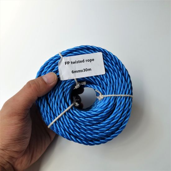 Twisted Polypropylene Blue Rope 6mm X 30m Blue Plastic Rope