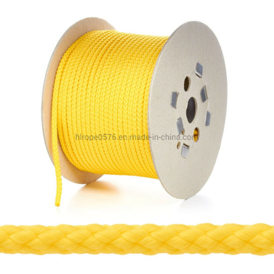 Yellow Polypropylene Rope Braided Poly Cord Strong String Camping