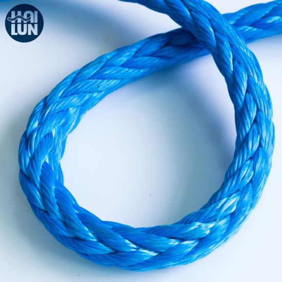 Polyester Cover 12 Strand Synthetic UHMWPE Marine Towing Rope for Mooring Offshore