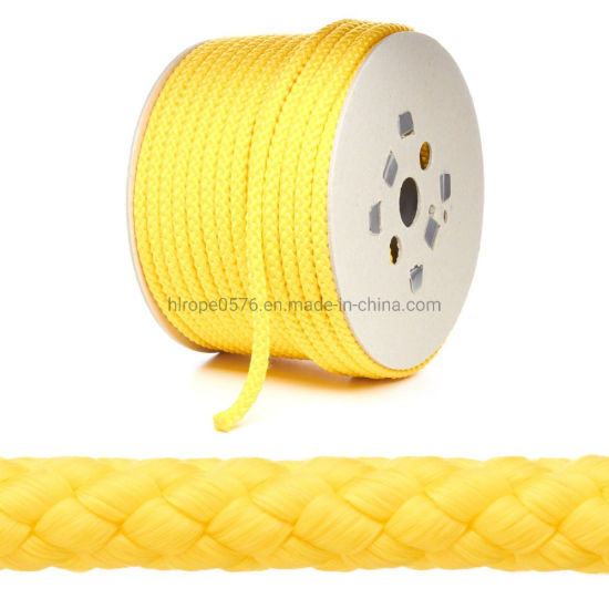 Yellow Polypropylene Rope Braided Poly Cord Strong String Camping Sailing Yacht